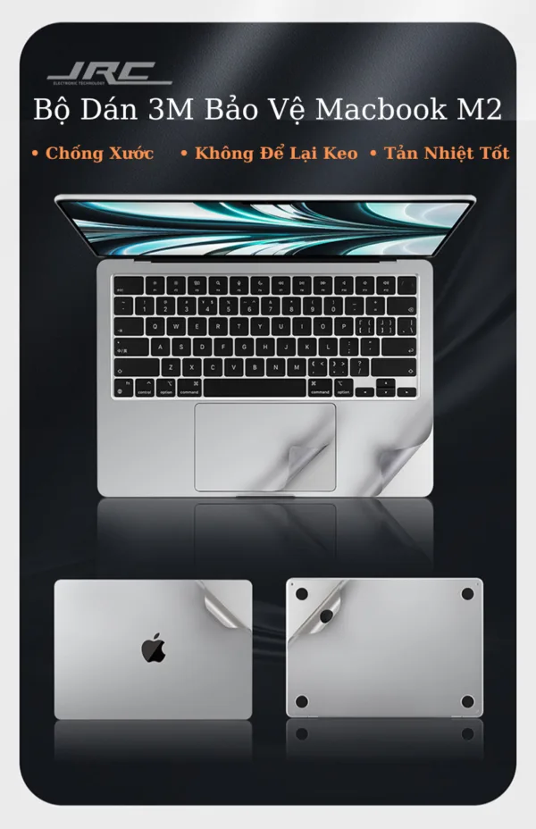 Bộ dán Full 5 in 1 JRC cho MacBook Air 13 inch 2022-2024-2025