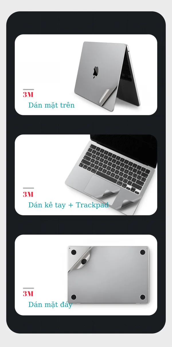 Bộ dán Full 5 in 1 JRC cho MacBook Air 13 inch 2022-2024-2025