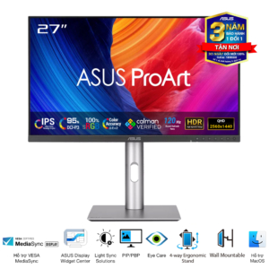 Màn hình Asus ProArt PA278QGV – 27″ QHD IPS, 120Hz, 5ms – NEW