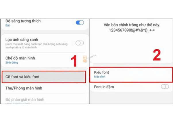 Lỗi font chữ trên điện thoại Android