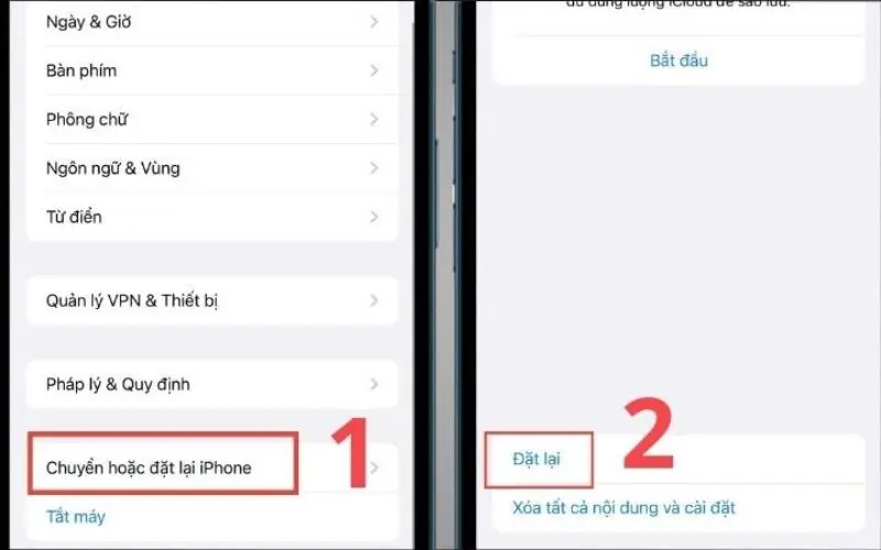 cách reset iphone