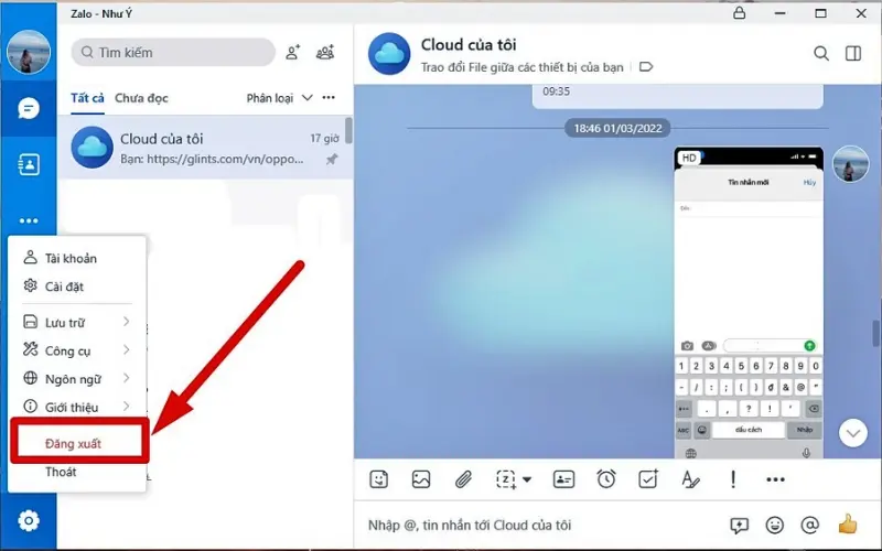 đăng nhập Zalo Web