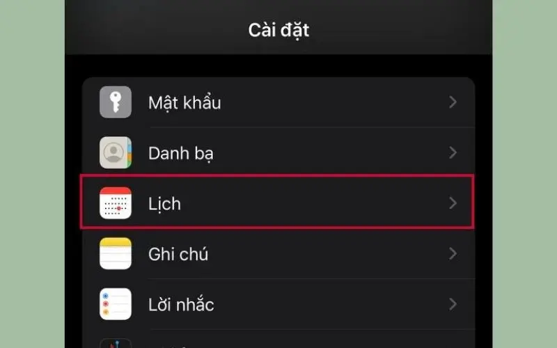 Xóa sự kiện trên lịch iPhone